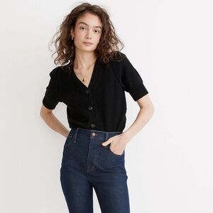 Madewell Short-Sleeve Cardigan Sweater